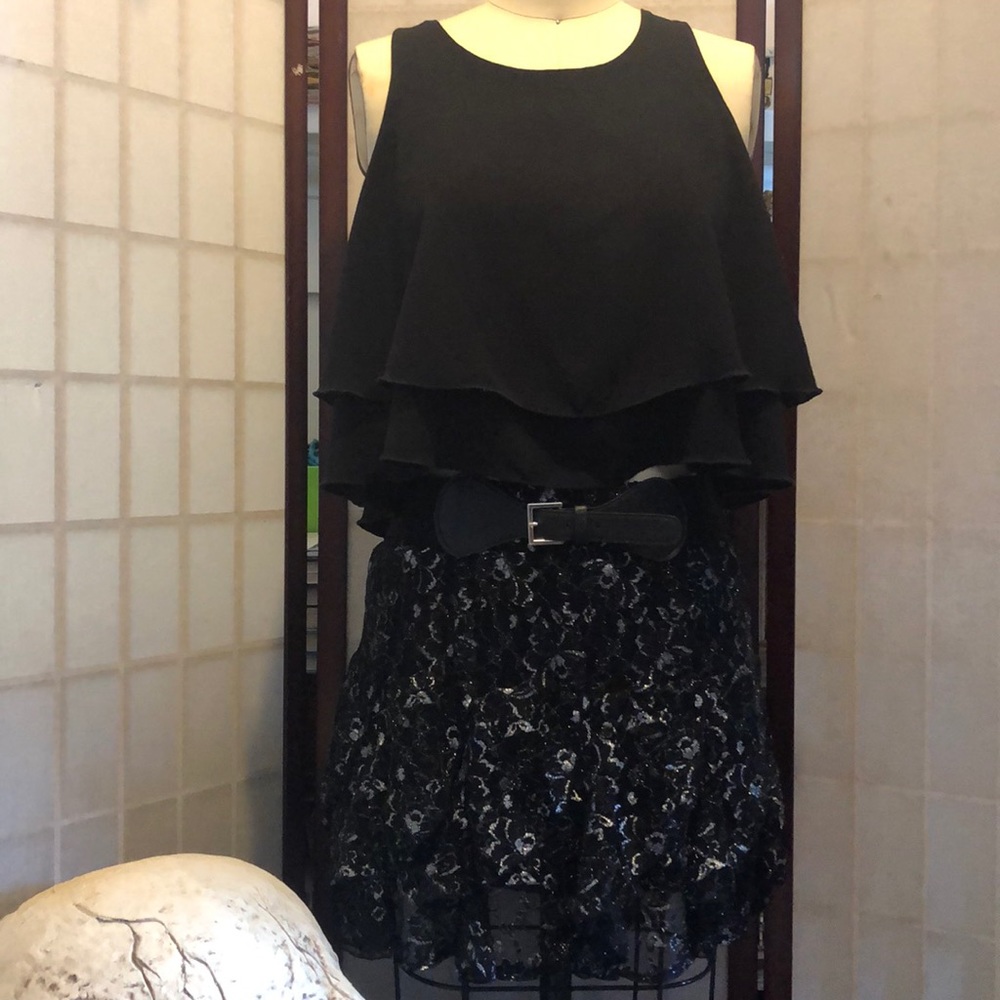 Bluetique Mid Riff Ruffled Shirt